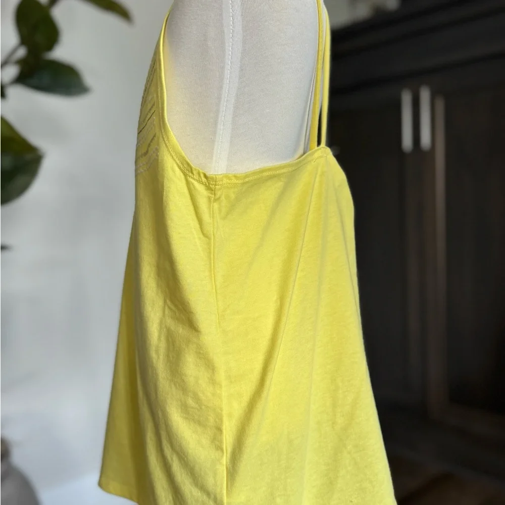 OshKosh B'gosh Girls 14 Yellow Embroidered Tank Top Never Worn
